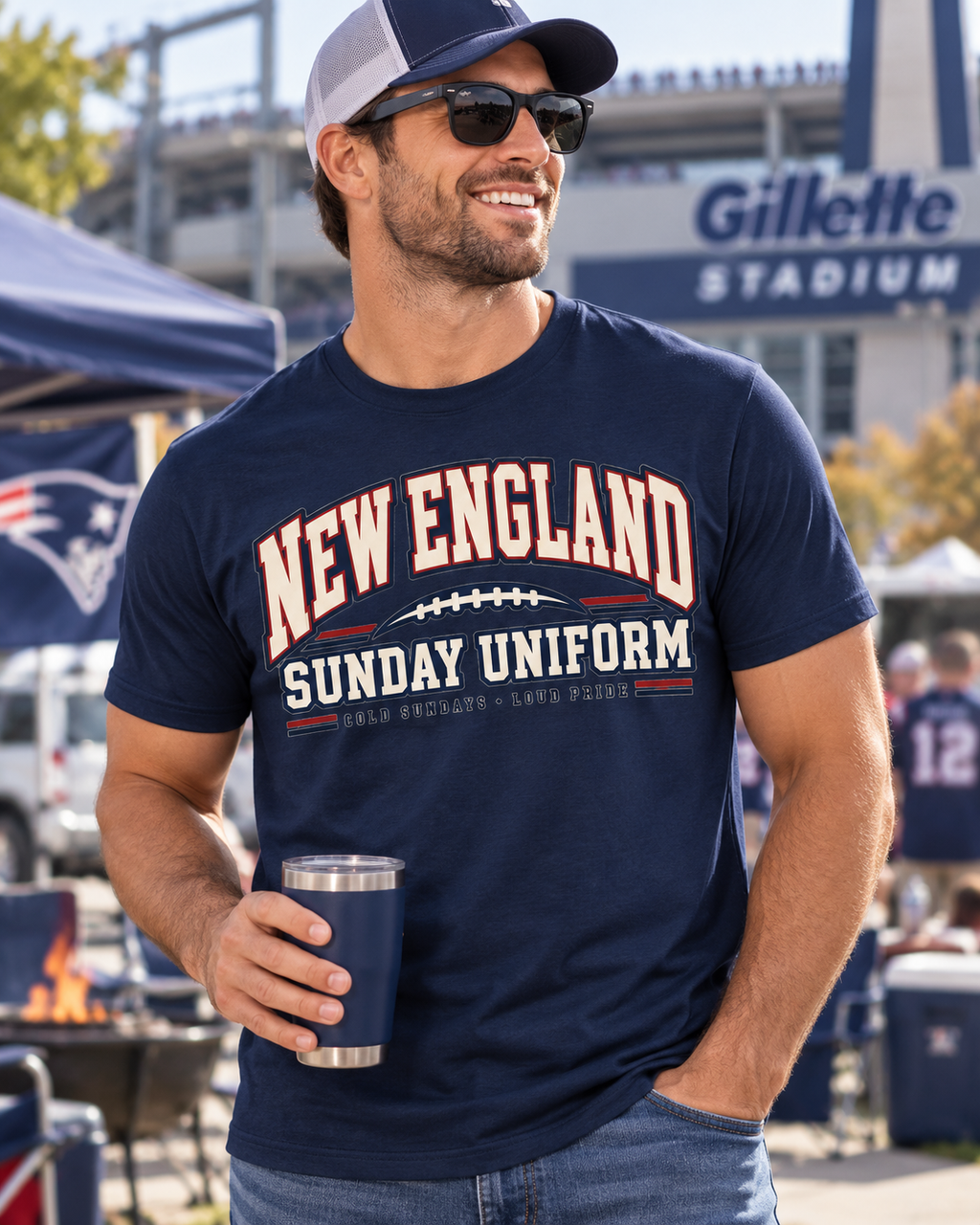 New England Sunday Uniform — tailgate lifestyle, Gillette Stadium