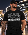 Silver & Black Las Vegas Football — fan colorway artwork, black silver white