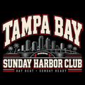 Tampa Bay Sunday Harbor Club — fan colorway artwork, black cream red