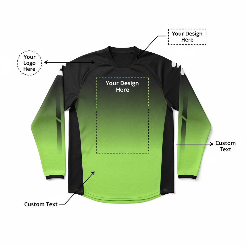 Custom Performance Jersey — DTF Placement Mockup