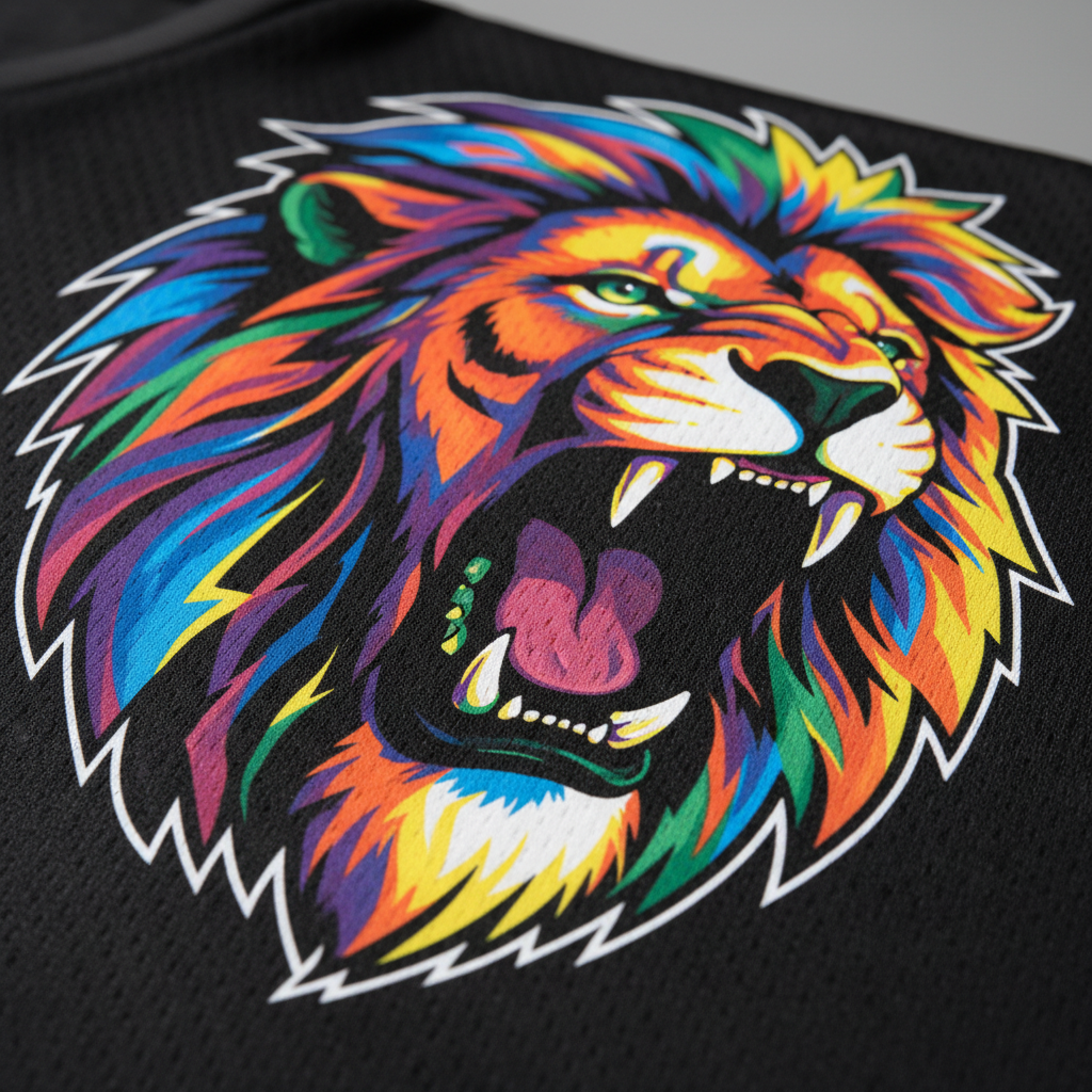 Custom Performance Jersey — DTF Print Detail