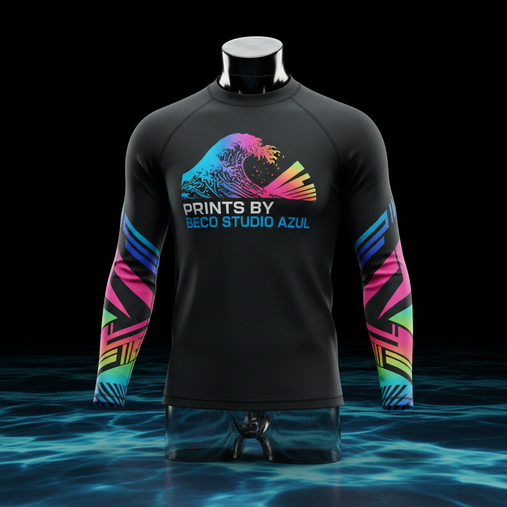 Custom Rash Guard — Ghost Mannequin Hero
