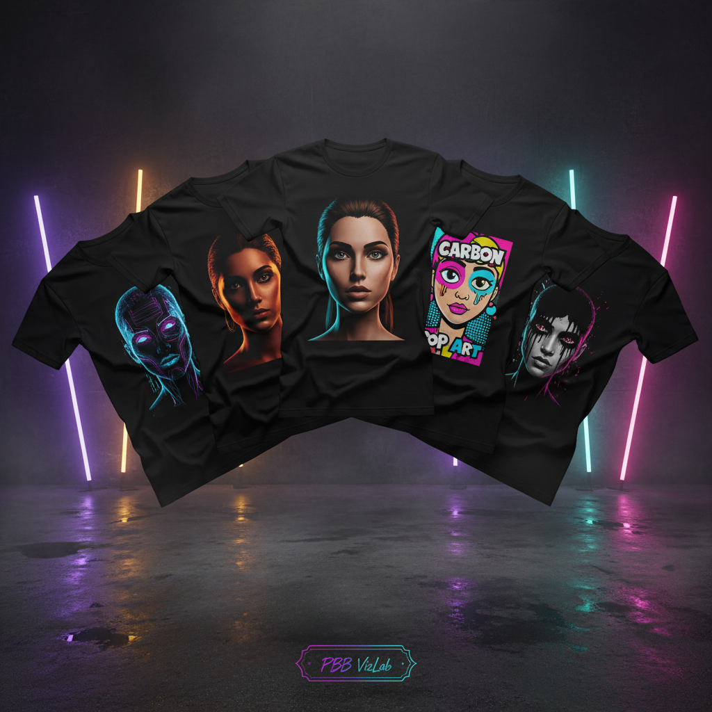 Portrait + Tee Bundle — All 5 Styles Mockup