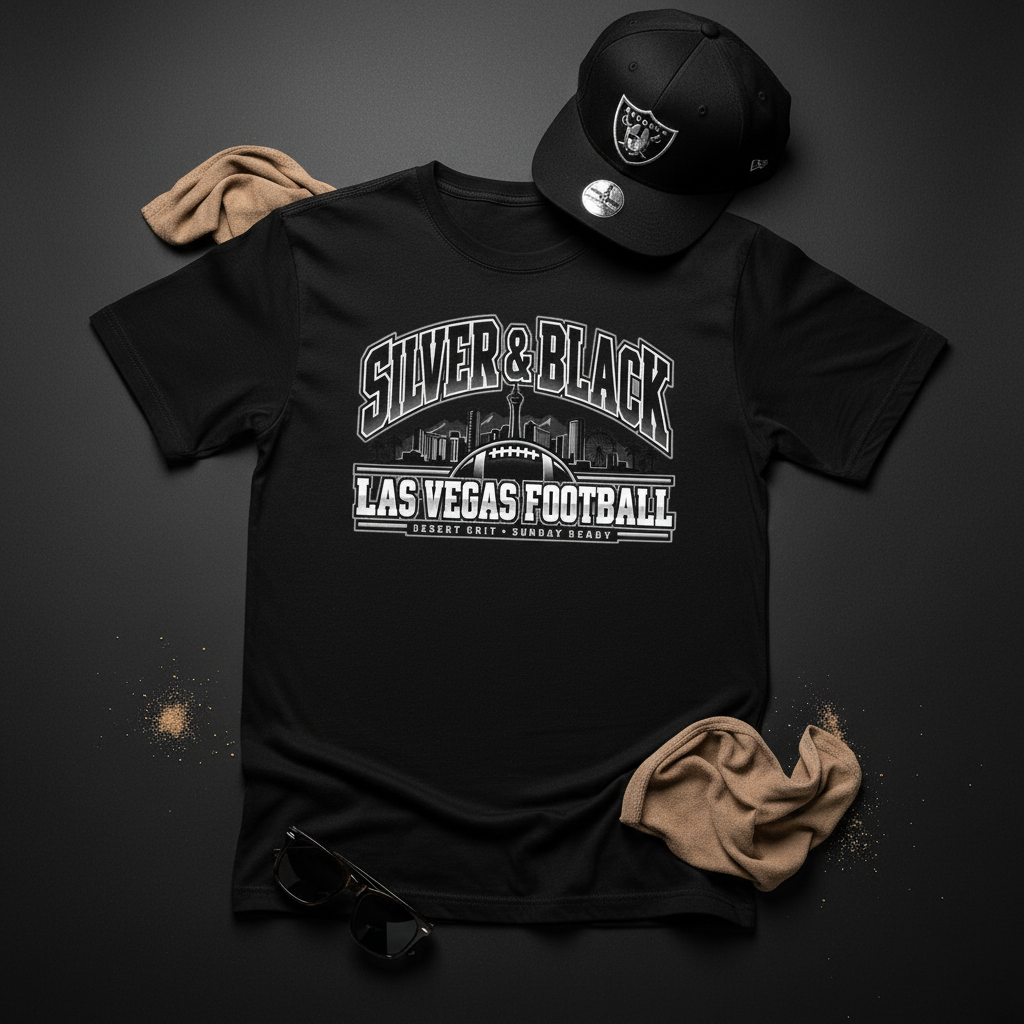 Silver & Black Las Vegas — Flat Lay
