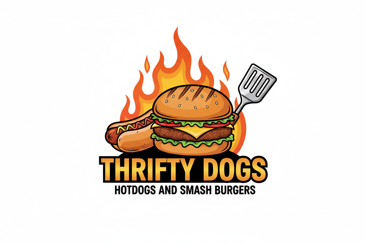 Thrifty Dogs Primary Logo - Light