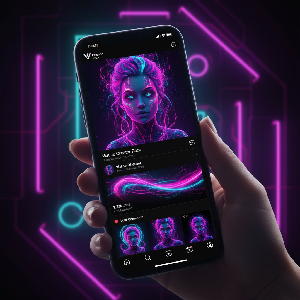 VizLab Creator Pack — Social Media Mockup